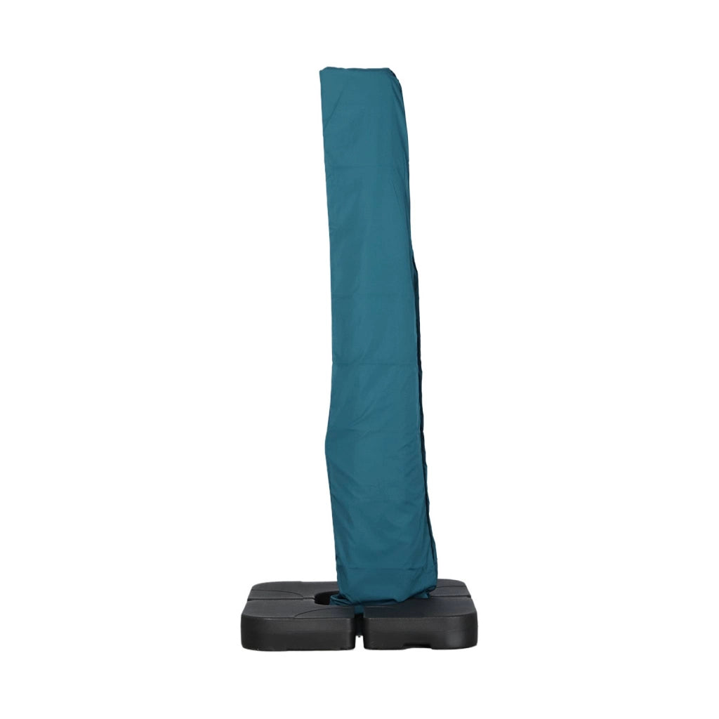 Ombrellone rettangolare eccentrico, 3x4m + piastre di zavorra 50x50cm,