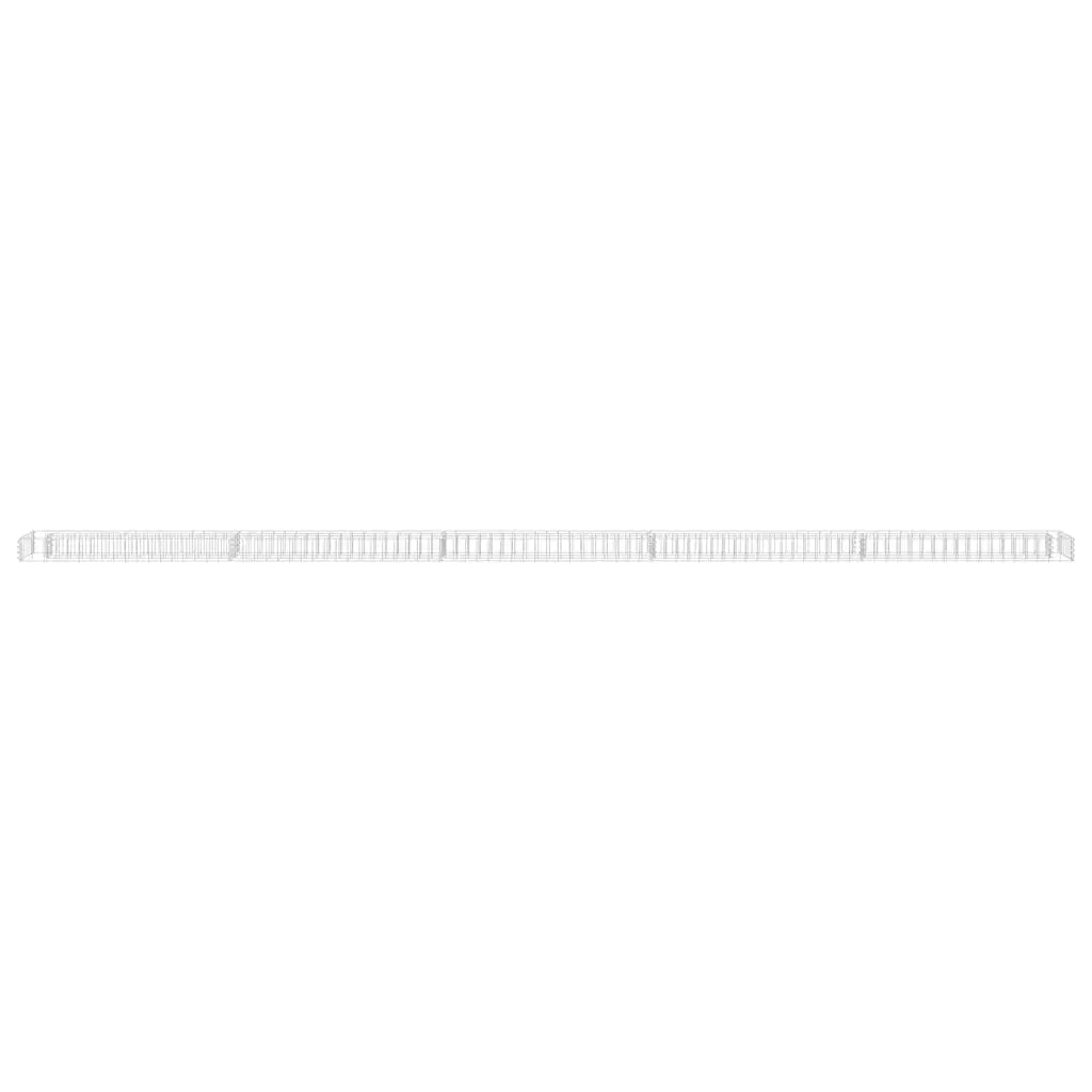 Gabbione Letto Rialzato in Acciaio Zincato 450x30x10 cm cod mxl 74384