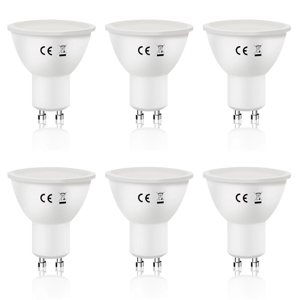 ZMH Confezione da 6 Lampadine LED GU10 Bianco Freddo 6W 5000K Angolo del Fascio 110°Riflettore