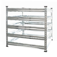 Compostiera da giardino in metallo 90 x 90 x 90 cm per 720 litri di compost da rifiuti organici