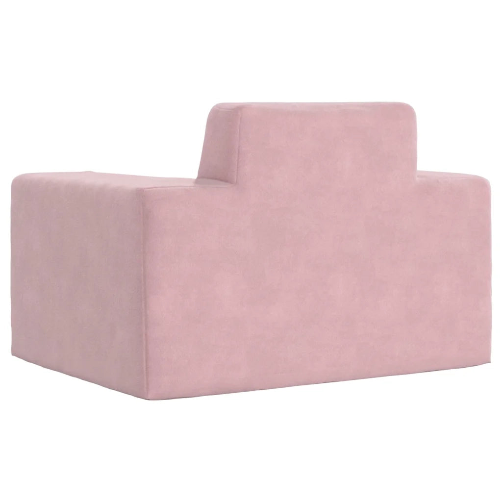 Divano per Bambini-Sofa-Divanetto Rosa in Morbido Peluche 873403