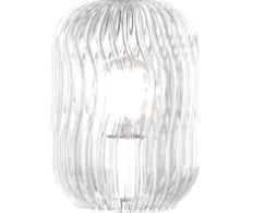 PLAFONIERA BIANCO 1 LUCE VETRO TRASPARENTE 1181BI-PL1-TR