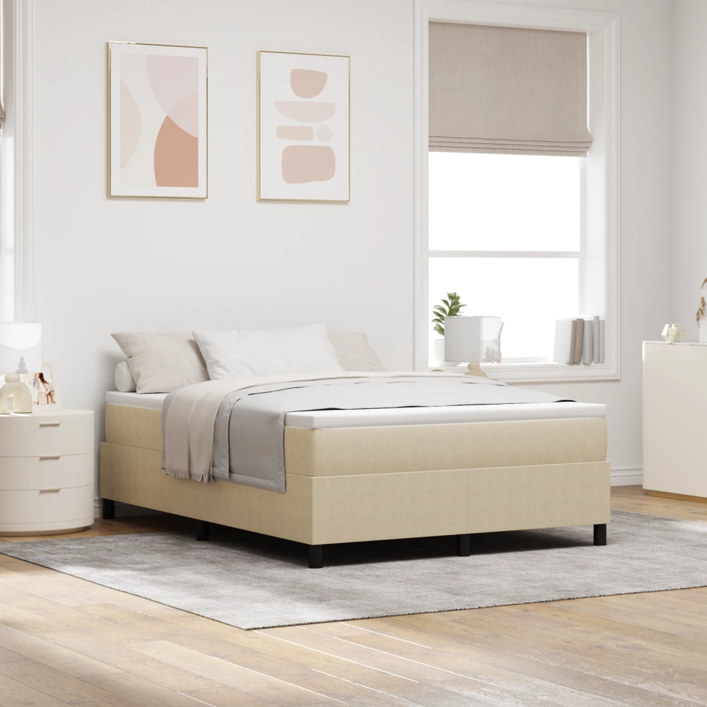 Letto Box Spring Verde Chiaro Grigio 160x200 cm Tessuto a Coste