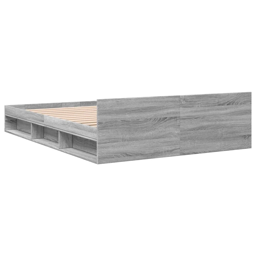 Giroletto Cassetti Grigio Sonoma 160x200 cm Legno Multistrato