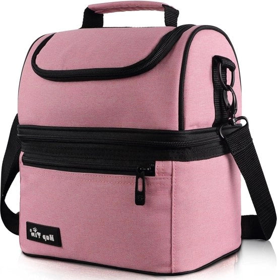 Lunchbox Isolato Grande per Adulti Uomini Donne Bambini - Doppio Isolante per Ufficio Scuola Picnic - Rosa