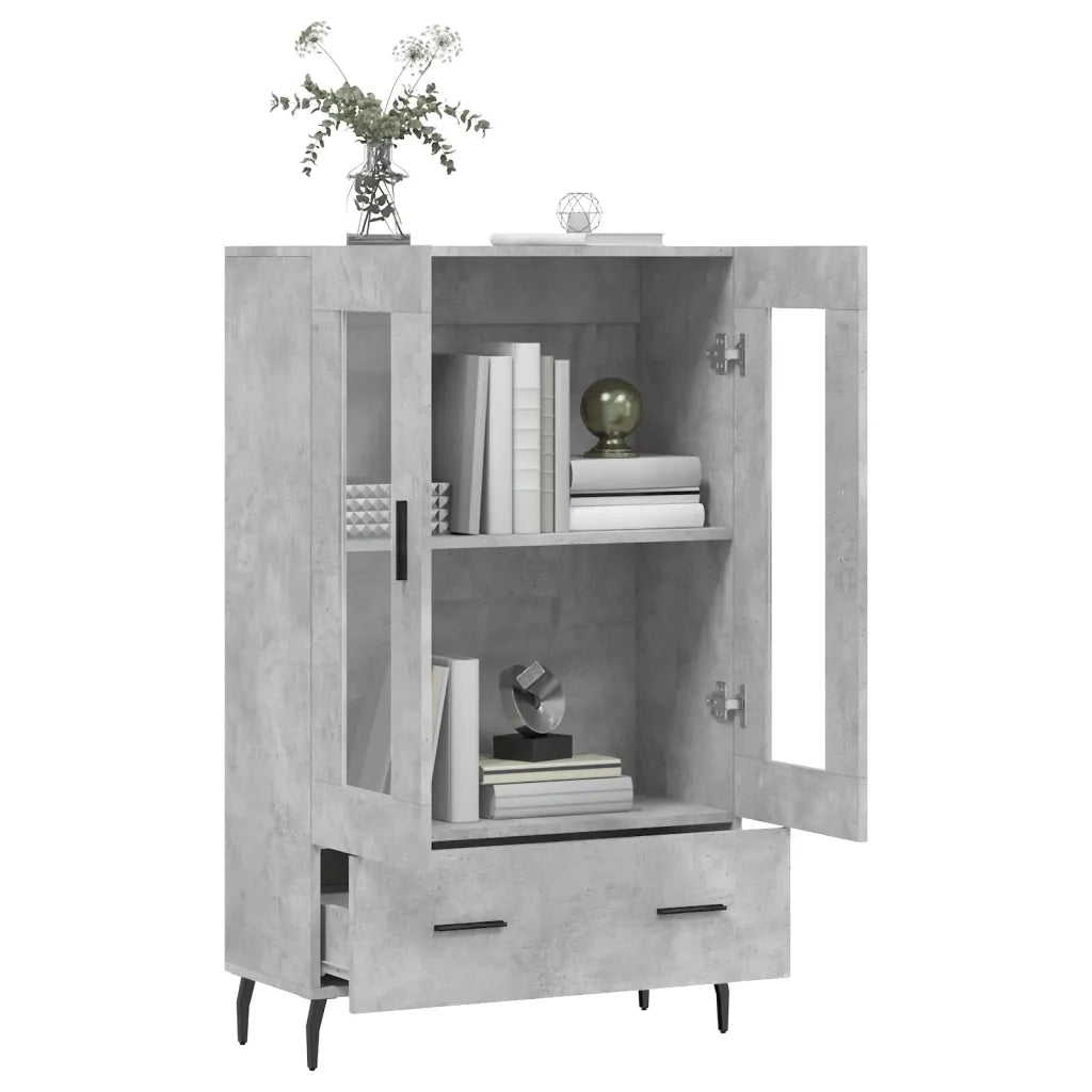 Credenza Grigio Cemento 69,5x31x115 cm in Legno Multistrato 828320