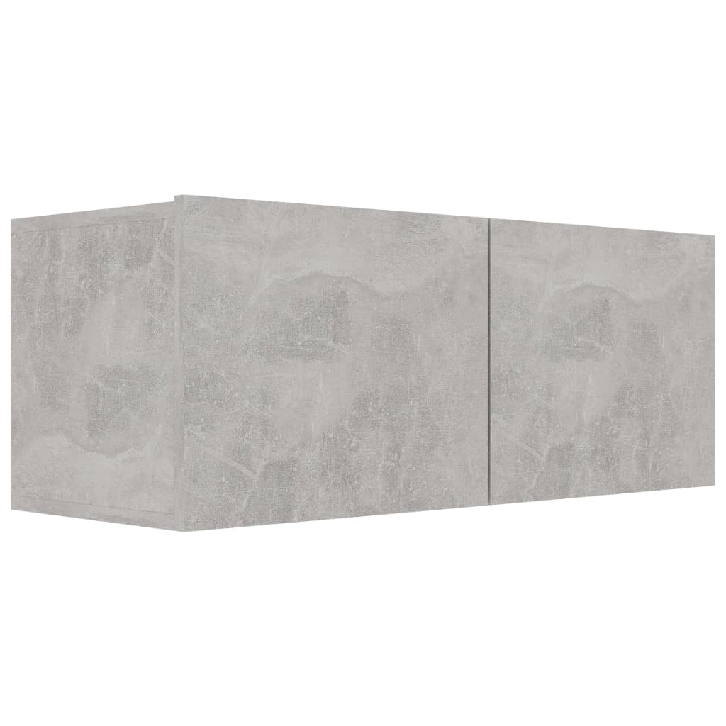 Mobile TV multimediale mensola TV credenza TV sala da pranzo soggiorno camera da letto 80 x 30 x 30 cm legno ingegnerizzato grigio 02_0026219