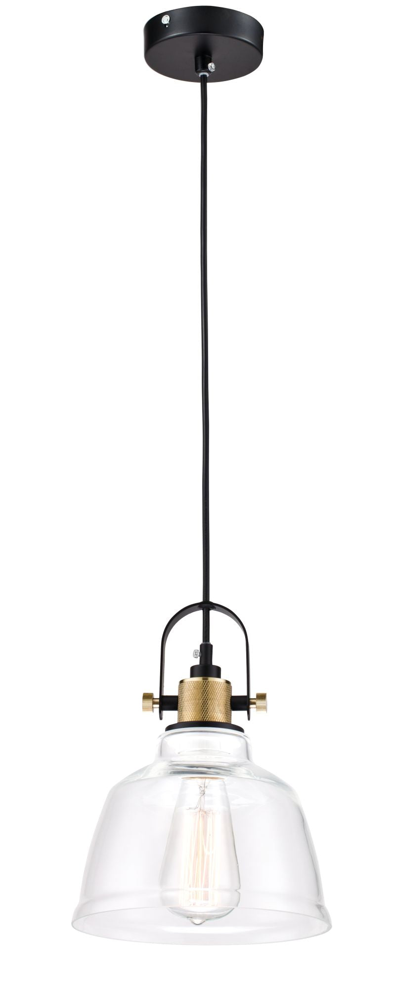 Lampada pendente Pendant in Metallo Irving Nero