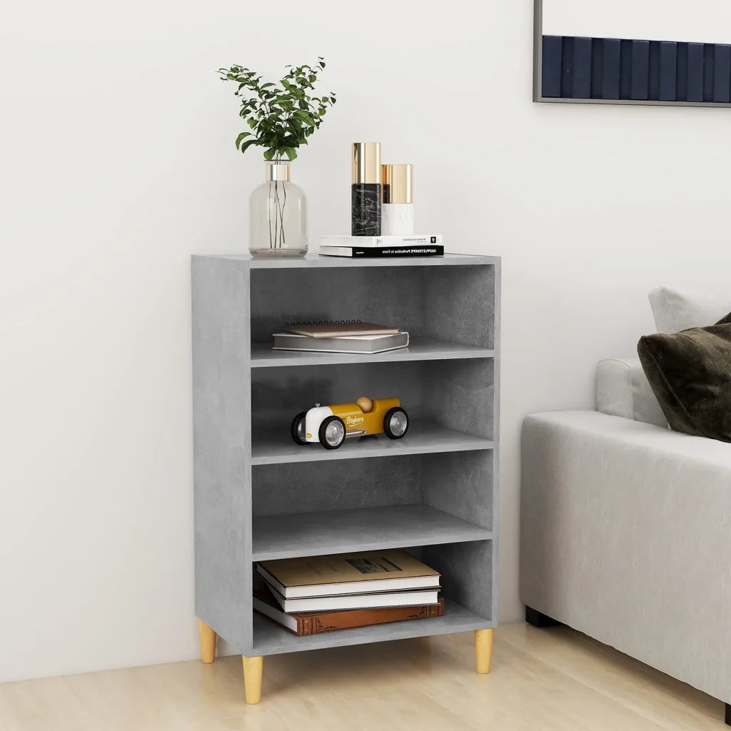 Credenza-Buffet-Armadio da cucina Grigio Cemento 57x35x90 cm in Legno Multistrato 357834