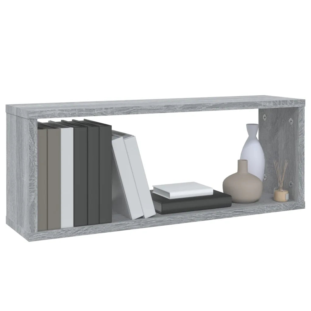 Mensole Cubo Muro 6 pz Grigio Sonoma 60x15x23 Legno Multistrato cod mxl 32868