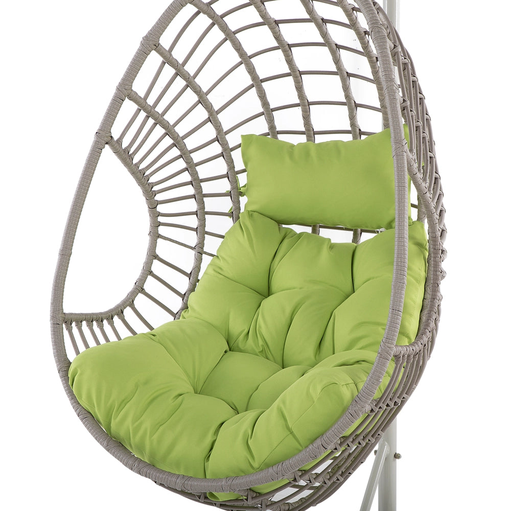 Sedia sospesa poltrona pensile in rattan tortora altalena in vimini rustico Boho