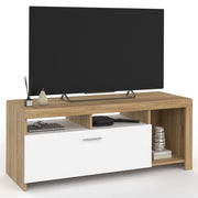 IDMarket - Porta TV armadio in legno e bianco MALO