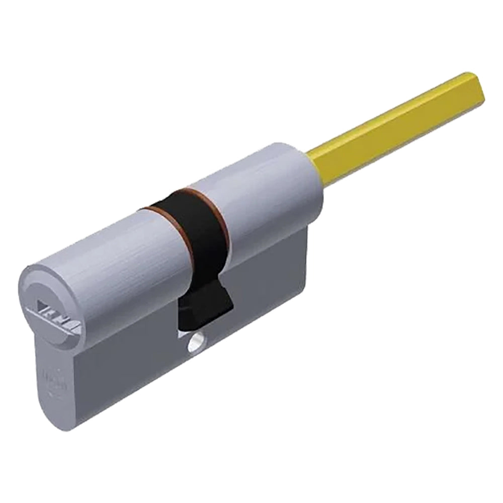 CILINDRO PROFILATO PER POMOLO SERIE 'EVO K1' mm 25+10+25 = 60 (30+30) cromo satinato  - SECUREMME