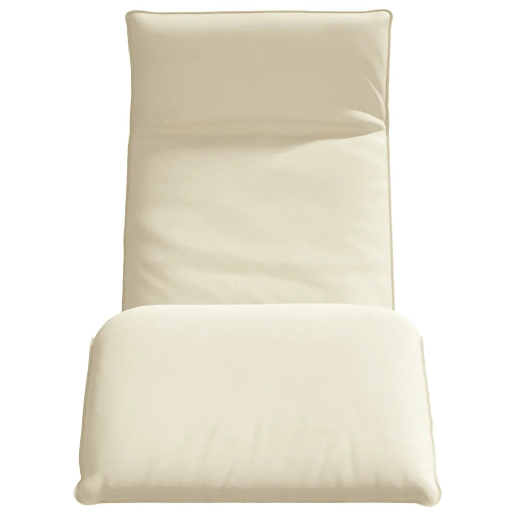 Lettino Pieghevole Crema 175x54x8,5 cm in Tessuto Oxford 4019748