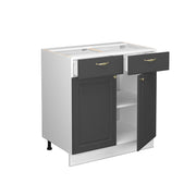Vicco Mobiletto base per cucina Antracite-oro 80 cm , PL Marmo