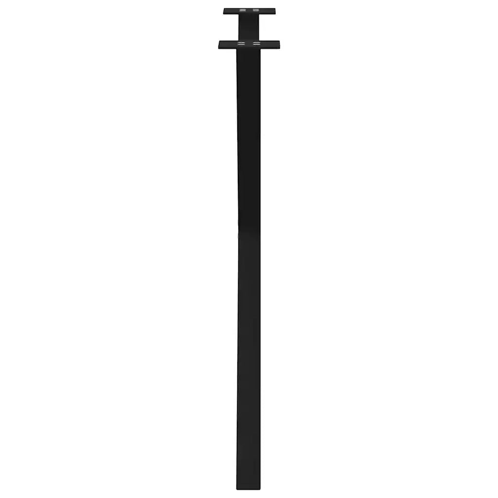 Gambe per tavolo da pranzo a forma di X 2 pz nere 70x(72-73) cm in acciaio 4012916