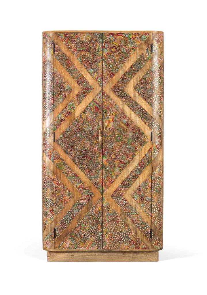 Armadio in legno massello di mango a due ante 170 cm