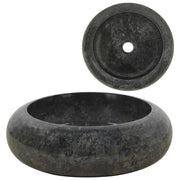 Lavabo da bagno diametro 40 x 12 cm marmo nero 02_0002550