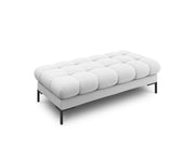 Cosmopolitan Design - Panca "Bali" 2 posti in tessuto strutturato grigio chiaro 
