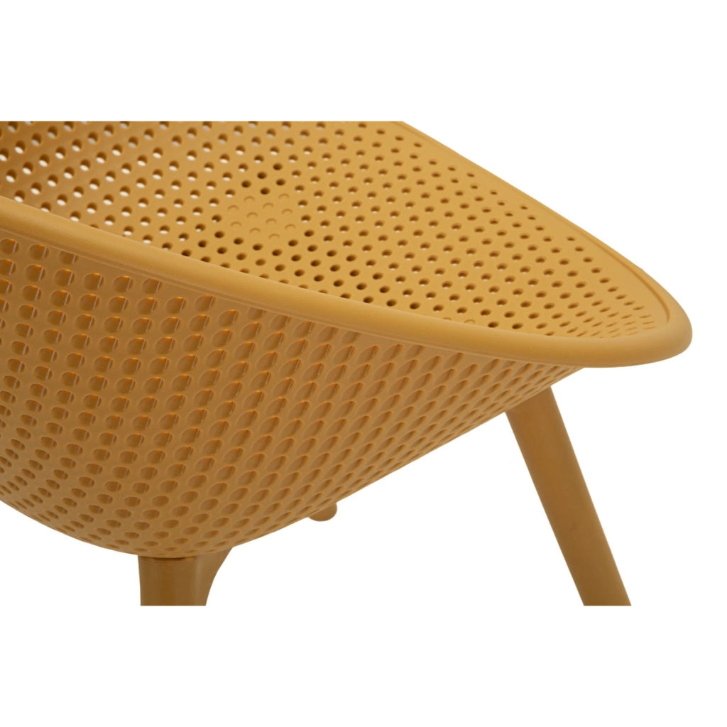 Set di 2 Sedie VKH1084, Giallo, Plastica, 59x59x83 cm