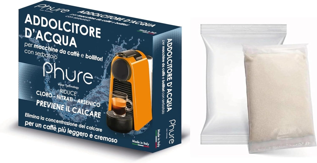 PHURE Addolcitore Acqua Antibatterico Filtro Anticalcare Universale per tutte le Macchine da Caffè e Bollitori, indicato per Nespresso