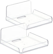 Sostegno per Telefono a Parete con 2 Pezzi di Vetro Acrilico - Braccio Multifunzionale senza Foro - Installazione Interna alla Parete - Progettazione Sostenibile - Sostegno per Telefono a Parete