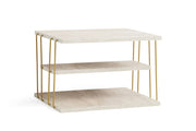 Tavolino in legno "Lifon" 50 x 40 x 33 cm - Travertino