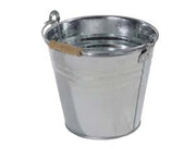 SECCHIO IN LAMIERA ZINCATA- - lt.5 ø cm.23x19h. - 2 pezzi IL CAMPO