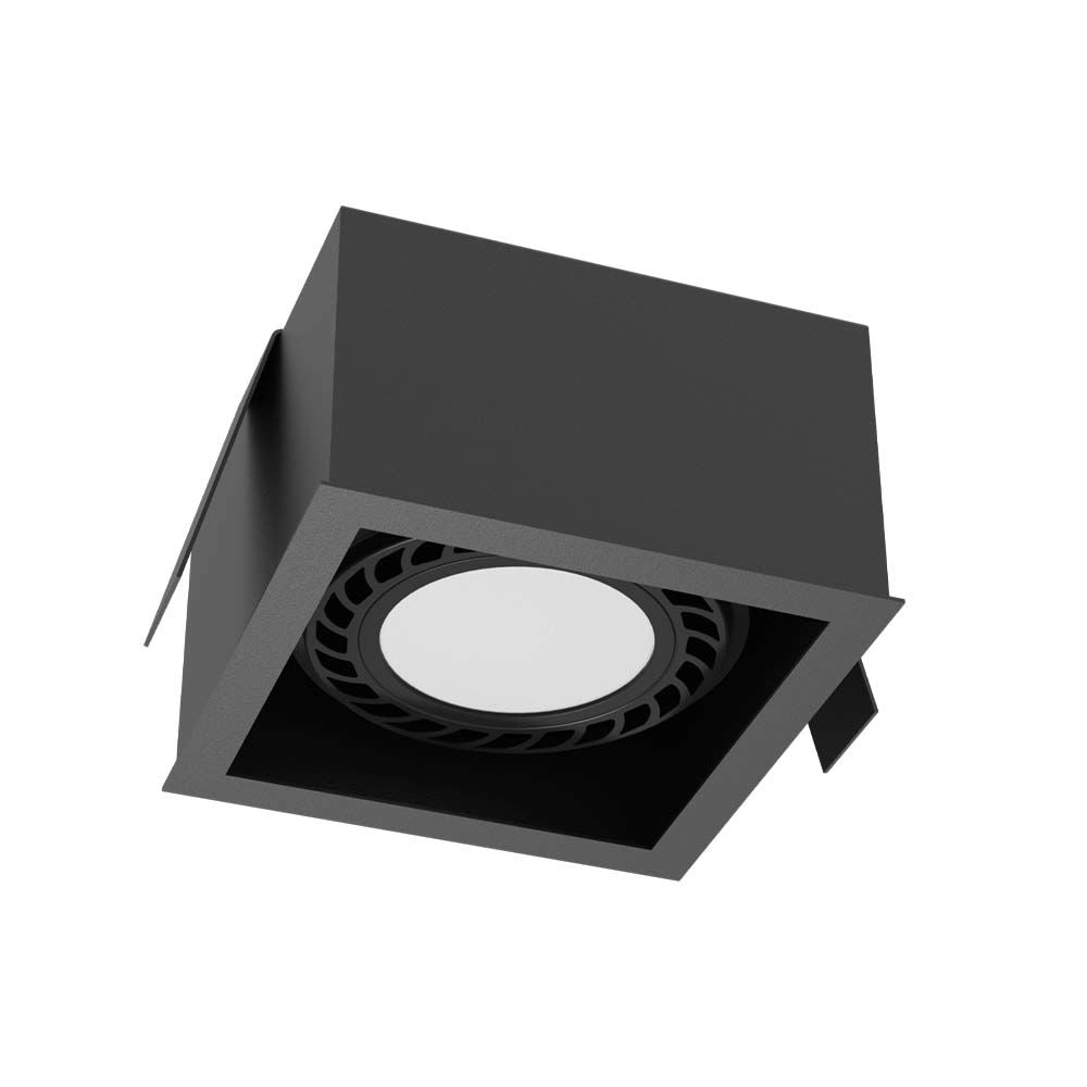 Faretto da incasso CAGE 1xGU10 nero quadrato Brosline
