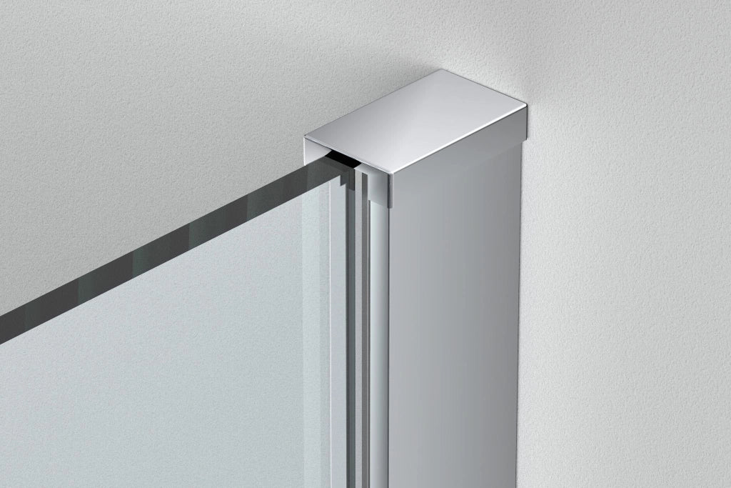 Box Doccia parete Walk in 140 cm h 200 cm cristallo temperato trasparente 8mm profilo CROMATO MELANY
