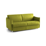 Monleale, Divano Fisso 2 Posti Sfoderabile Made in Italy, 160x95x90h cm Verde