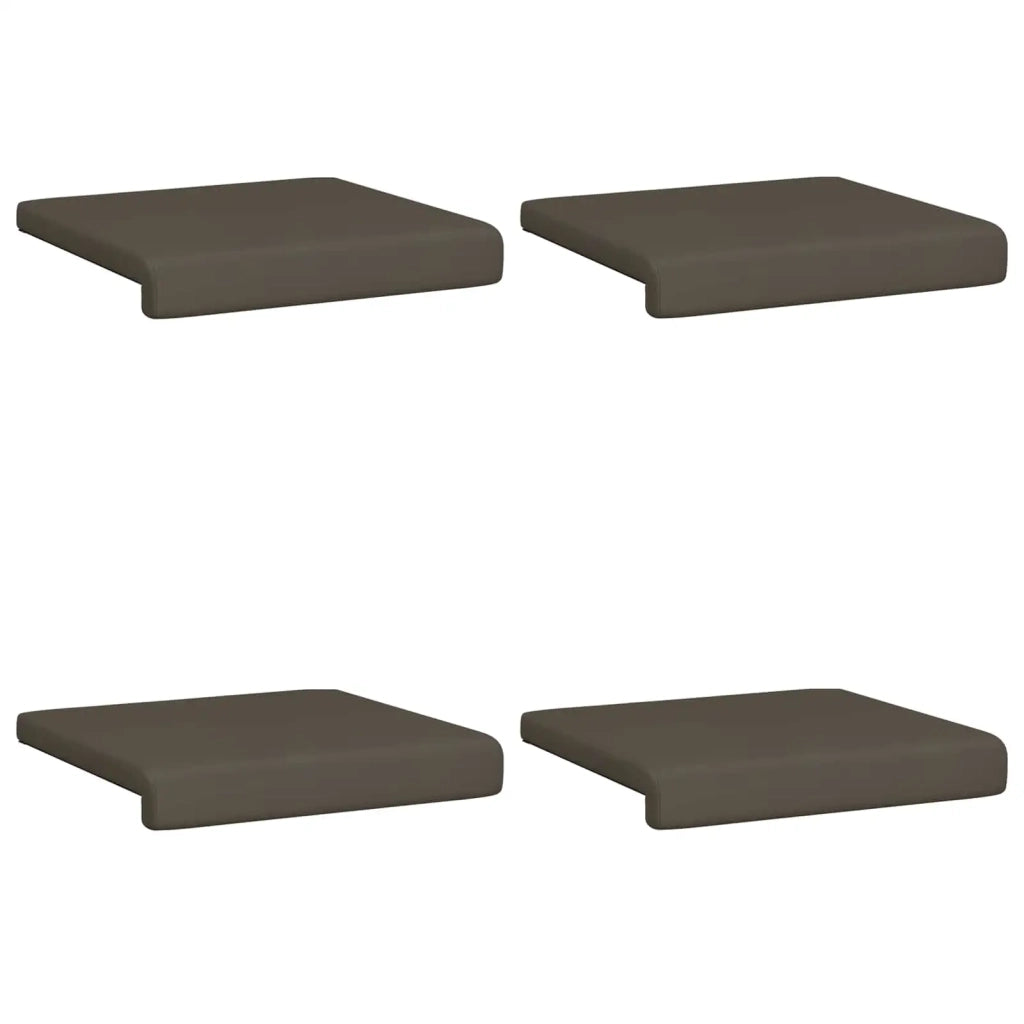 Cuscino per panchina 4 pcs Similpelle Grigio Profondità 35 cm 42043113