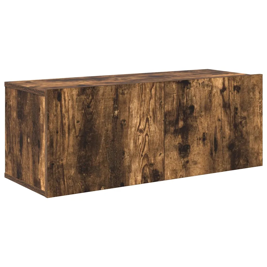 Set Mobili Porta TV 3 pz Rovere Fumo in Legno Multistrato 3120224