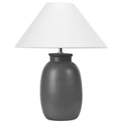 Lampada da tavolo in ceramica nera con paralume bianco 53 cm camera da letto soggiorno