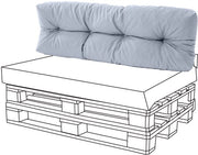 Pallet cuscini esterni - Cuscini da giardino imbottiti per panchina pallet - Cuscino pallet - Cuscini per sedere pallet - Cuscino seduta impermeabile - (Cuscino lungo per sedere)