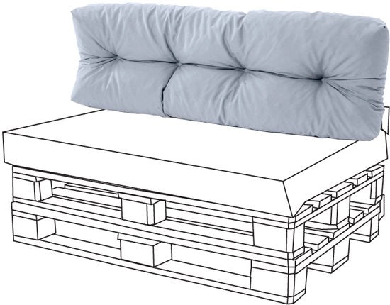 Pallet cuscini esterni - Cuscini da giardino imbottiti per panchina pallet - Cuscino pallet - Cuscini per sedere pallet - Cuscino seduta impermeabile - (Cuscino lungo per sedere)