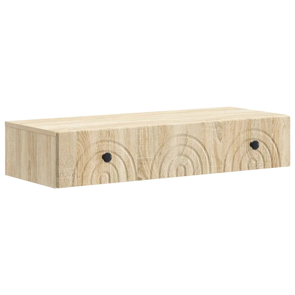 Tavolino da Parete Laterale Rovere Sonoma 87,5 x 34,5 x 17 cm 898157