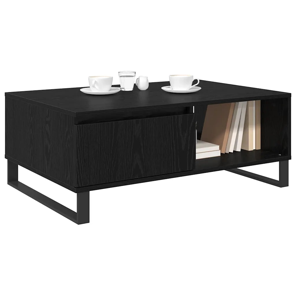 Tavolino da salotto Rovere Nero 90 x 60 x 35 cm