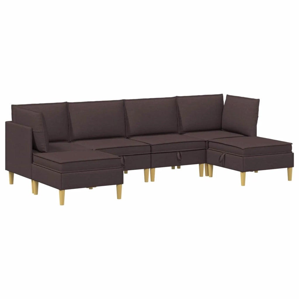 Set di divani modulari con spazio di archiviazione 6 pcs