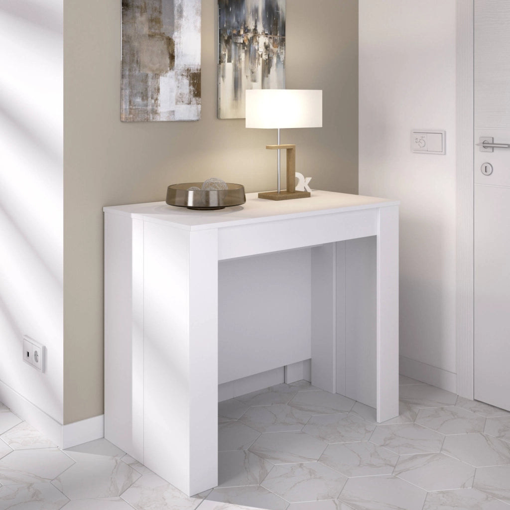 Alej, Consolle Allungabile 12 Posti, 239x90x77h cm Bianco Lucido