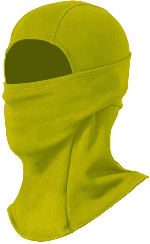 Cappuccio da bivacco unisex, capuchon di fleece, maschera da sci, impermeabile e caldo, adatto per motocicletta, snowboard, bicicletta e attività all'aperto, verde fluorescente