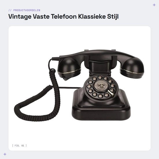 Telefono da Parete Vintage - Ouderwetse Telefono con Manopola - Microfono HD - Regolazione del Volume - Plug-and-Play - Design Retro 

Modello: 
Specifica HD Microfono: 
Specifica Volume Schakelaar: