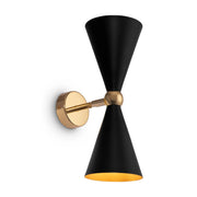 Applique Maytoni Vesper in metallo 2 luci E14 nero ottone