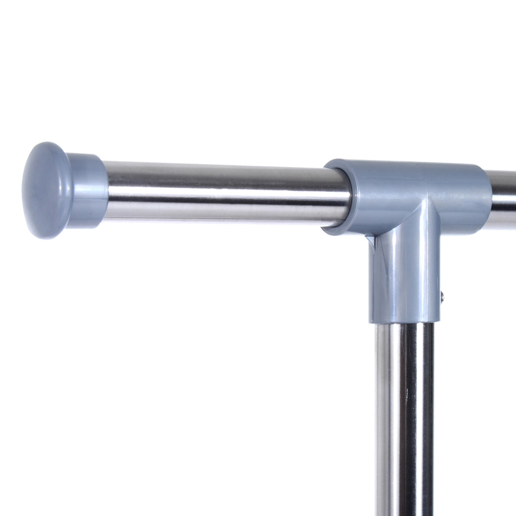 Appendiabiti Stender a Ruote Regolabile ¨C zephmum ¨C Acciaio Inox 165x48x180cm
