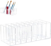 Organizzatore per matite da labbra 24 slot - Supporto in acciaio - Display per prodotti cosmetici - Scatola di conservazione - Translucido - 21,3x9x7,5cm