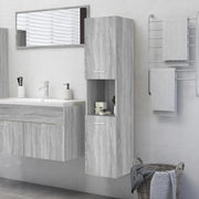 Armadietto Bagno Grigio Sonoma 30x30x130cm in Legno Multistrato 815640