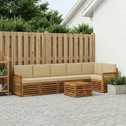 Set divano sezionale con cuscino 6 pcs Naturale