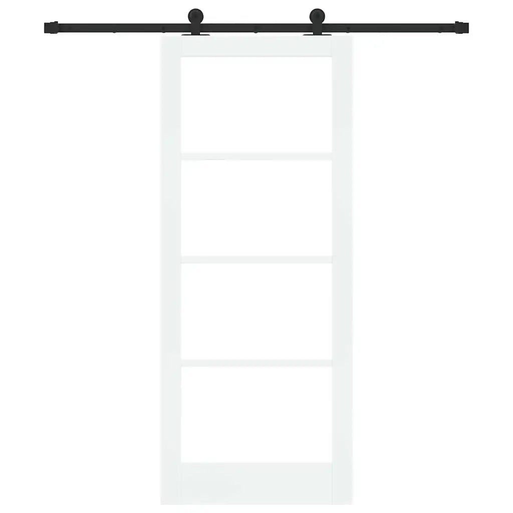 Porta scorrevole ORKDAL Bianco e Nero 83 x 202 cm 3331998