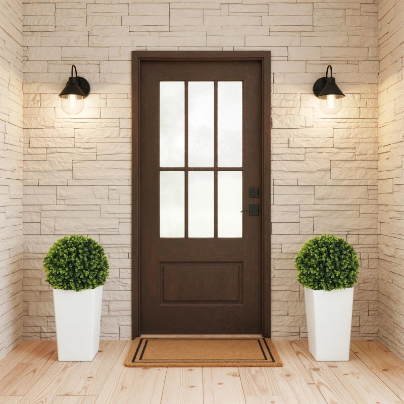 Set di 2 sfere di eucalipto artificiali, 65 cm, pianta artificiale con protezione UV, 330 foglie in vaso, verde.