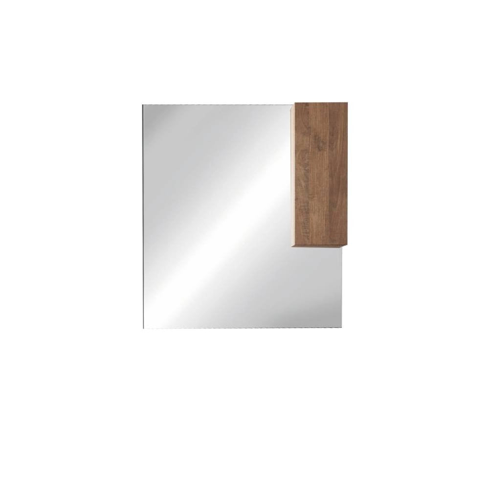 Specchio bagno con pensile e lampada LED Salemi 100x110h colore rovere mercure